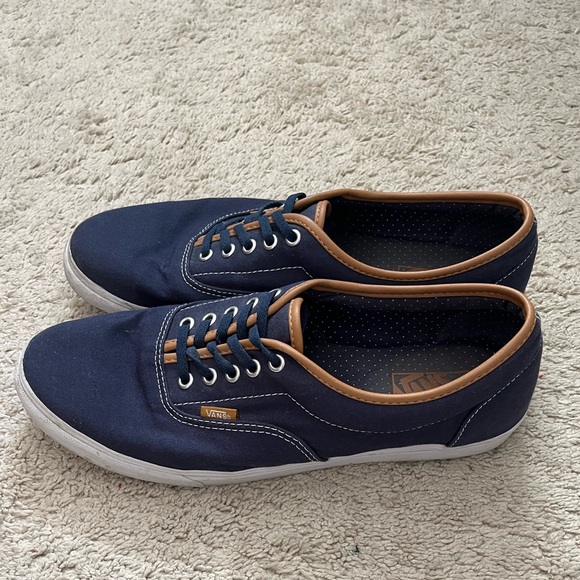 Navy Vans with Leather Accents - Picture 3 of 5